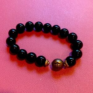 Lenny and Eva black beaded bracelet